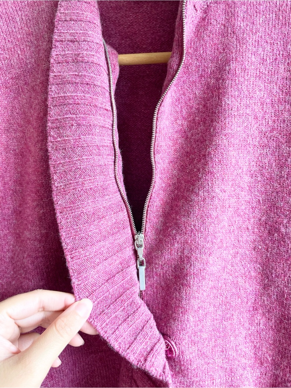 Rivamonti Womens Wrap Style Wool Alpaca Raspberry Mauve Sweater S Brunello - Picture 4 of 12